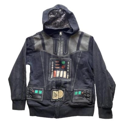 Star Wars Sweatshirt Youth Medium Black Darth Vader Full Zip Hoodie Boys - Image 1 of 4