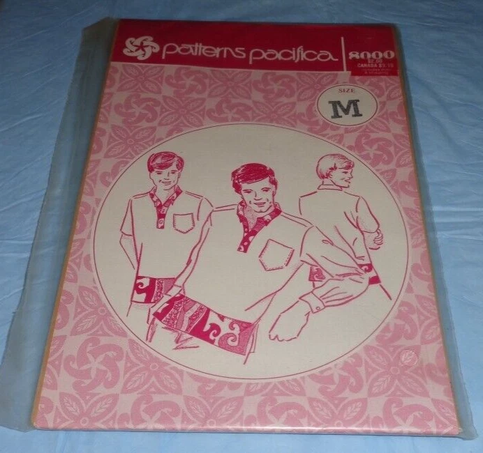 VINTAGE PATTERNS PACIFICA 8000 ~ MENS POLO STYLE SHIRTS ~ SIZE M / 38 - 40 *NEW - Image 1 of 1