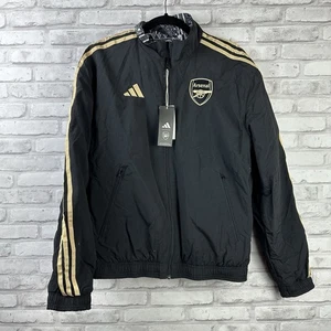 Arsenal Adidas 2023/24 Reversible Anthem Ian Wright Full-Zip Jacket Size SM NEW - Picture 1 of 3