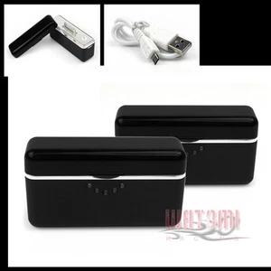 2 2800MAH PORTABLE EXTERNAL BLACK BATTERY POWER CHARGER USB IPHONE 4S 4 3GS IPOD - Photo 1 sur 1