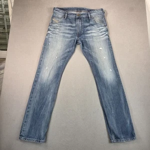 Jeans Diesel Para Hombres 34 Azul Krooley Regular Ajustado-Zanahoria Cónico Lavado Ligero 0805Q - Imagen 1 de 13
