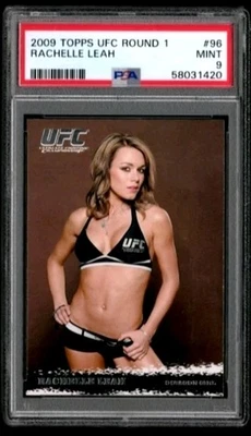 2009 Topps UFC Round 1 Rachelle Leah RC Rookie Debut 1st Ring Girl PSA 9 Mint - Image 1 of 2