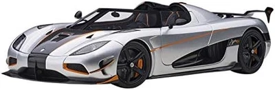 AUTOart 1/18 Koenigsegg Agera RS 金属银色碳黑色 79024 模型车 — 第 1/4 张图片