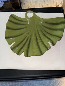 Tommy Bahama piatto portagioie foglia di vetro verde - Foto 1 di 4