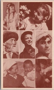 INSTITUTO AMERICANO RUSO Postal "Algunas de las 174 Nacionalidades en la URSS" - Imagen 1 de 2
