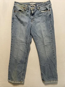 Vintage Tommy Hilfiger Womens Short Capri Jeans Hipster Cuffed Y2K Skater 12 - Picture 1 of 8