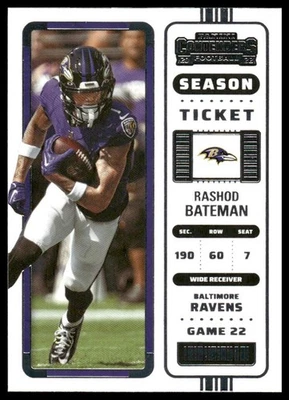 2022 Panini Contenders #6 Rashod Bateman Baltimore Ravens - Image 1 of 2