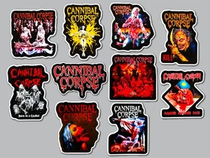 Cannibal Corpse Vinyl Sticker Lot (10 Pack) black cvlt grindcore death metal - Picture 1 of 2