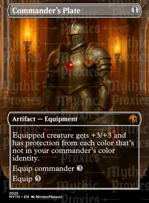 Commander's Plate  High Quality Altered Art Custom Playtest Card - Image 1 of 4