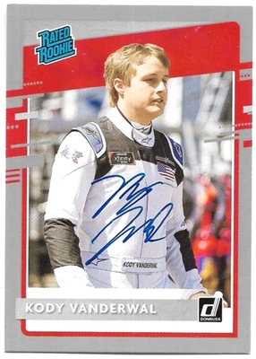 2021 Donruss GRAY KODY VANDERWAL signed #30 Auto NASCAR card UP AND COMER - 1 - Image 1 of 2