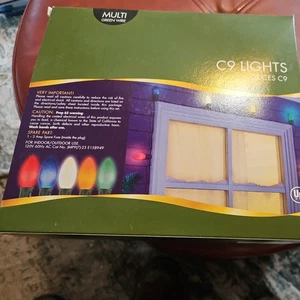 New Holiday Time C9 String Of Christmas Lights Multi-color 25 Count - Picture 1 of 3