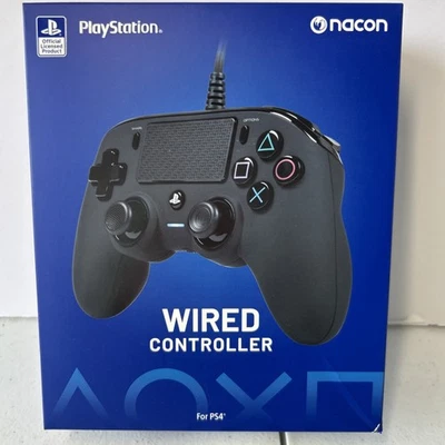 Nacon Wired Controller for PlayStation 4 PS4 and PC Black NEW SEALED - Image 1 of 3