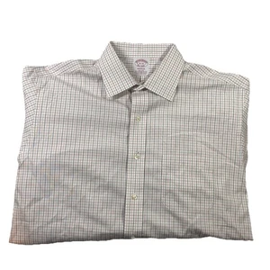 Camicia Brooks Brothers Supima cotone uomo 16-35 bianca Madison Fit con bottoni - Foto 1 di 6