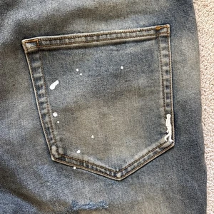 The Regulars Jeans Swagger Skinny Men 34 X32.5 Dirty Indigo Splatter Skinny Punk - Picture 1 of 18