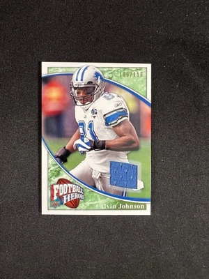 2009 Upper Deck Football Hero’s Game Used Patch Calvin Johnson /150 - Image 1 of 4