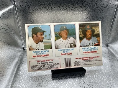 1975 Hostess All-Star Triple Panels Bobby Bonds Gary Sutherland Gamble 145-147 - Image 1 of 2
