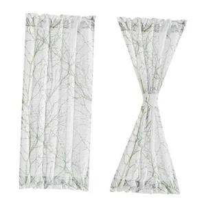  French Front Door Curtains for Glass Door 50"W x 72"L (Pack of 1) Green - Picture 1 of 7