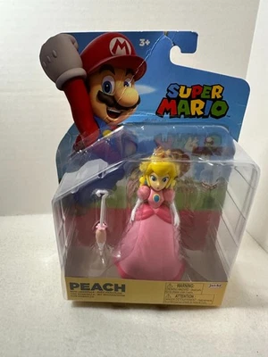 Boneco Jakks Pacific Super Mario Bros Princess Peach com guarda-chuva 4" Minor Bx Dam - Imagem 1 de 4