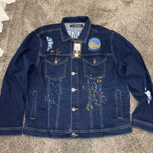 Golden State Warriors FISSL 2022 Finals Champions Patched Button Jeansjacke XL - Bild 1 von 15