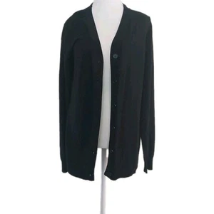 Serra Black Cardigan Soft Viscose Button Up Sz XL Autumn Layering  - Bild 1 von 6