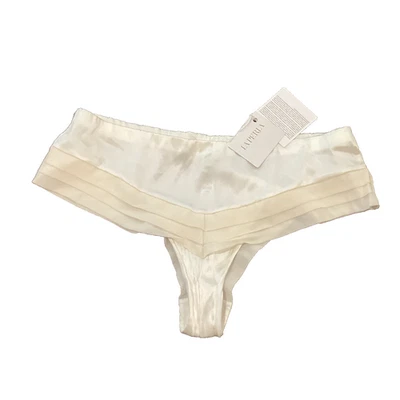 La Perla Lencería Bikini Parte Inferior Crema Con Crema Ribete Encaje 2 Nuevo Con Etiquetas Foto 1 de 3