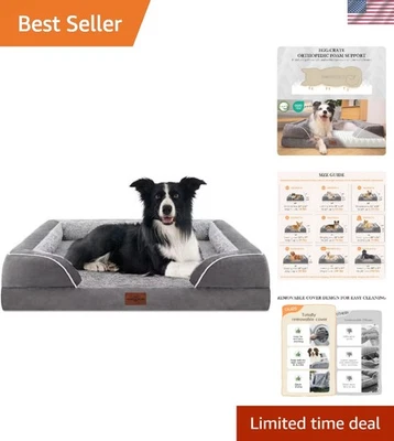 Cama ortopédica grande para cachorros 36x27 - Impermeável e de suporte - Imagem 1 de 4