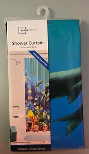 Mainstays Chloride 100% PEVA Free Shower Curtain - Dolphin - 70" x 72" - Picture 1 of 2