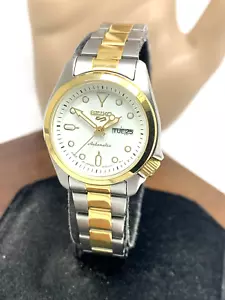 Seiko Women's Watch SRRA002 Automatic Silver Dial Two Tone Stainless Steel 28mm - Imagen 1 de 14