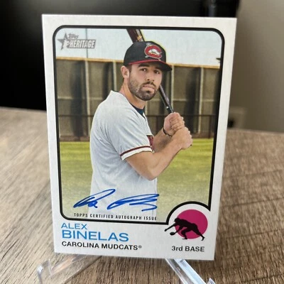 2022 Topps Heritage Minor League Auto #ROA-AB Alex Binelas - Image 1 of 2