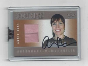 ANNIE DUKE SPORTKINGS  2008 AUTOGRAPHED MEMORABILIA  CARD + PLUS BASE CARD - Picture 1 of 4
