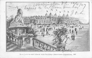 Manufactures & Liberal Arts Building Jamestown Exposition 1907 Vintage Postcard - Bild 1 von 1