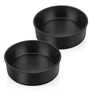 6 Inch Cake Pan Round Baking Layer Cake Pan Set Of 2 With Nonstick Coating Stain - Picture 1 of 7