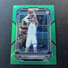 2023-24 Prizm Draft Picks Victor Wembanyama Green Prizm RC# 1 & 1 Prizm Break #2