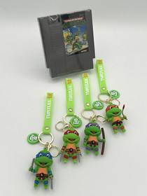 Teenage Mutant Ninja Turtles (Nintendo NES, 1989) Vintage + Charms TMNT Sigillato