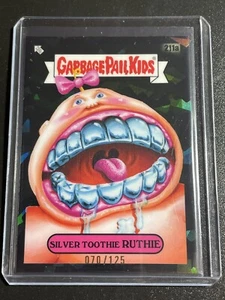 2022 Garbage Pail Kids GPK Card SAPPHIRE 3 BLACK 211a Silver Toothie Ruthie /125 - Picture 1 of 2