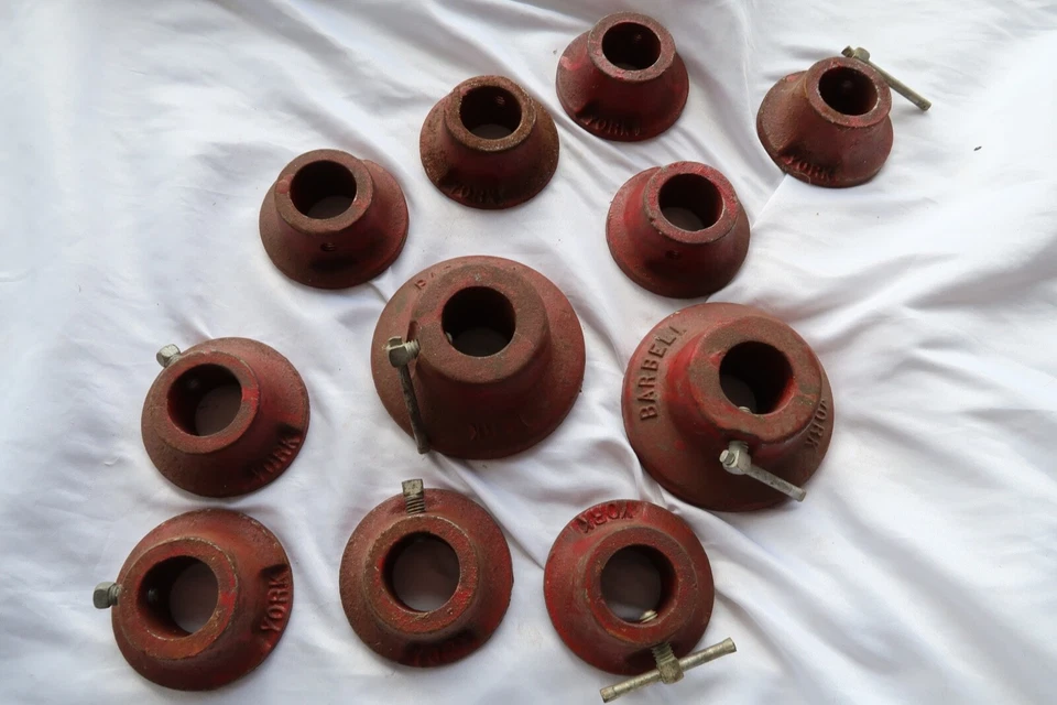 York Barbell Collares Vintage Bar Estándar De Colección Hombre Fuerte Culturismo Fitness 11p Foto 1 de 4