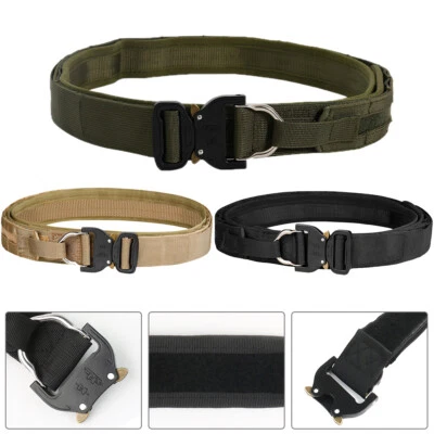 Tactical Belt 1.57 in Heavy Rigger Duty Nylon Belt MOLLE Quick Release Hunting - Image 1 of 4