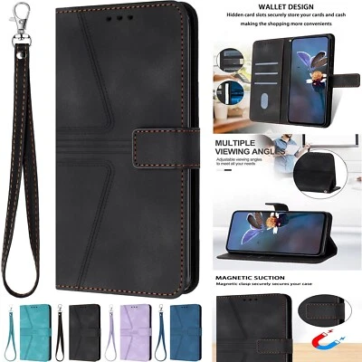 Luxury Leather Strap Wallet Stand Cover Case For 16 15 14 13 12 11 Pro Max 16E - Image 1 of 4