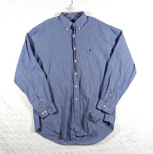 Ralph Lauren Shirt Mens 17 XL Blue Vintage Stripe Long Sleeve Classic Fit Preppy - Picture 1 of 7