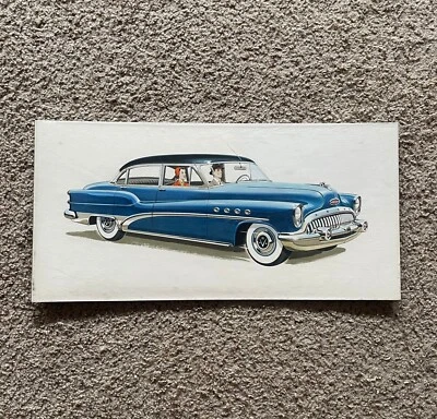 1950s Buick original hand done artwork for car company. - Image 1 of 2