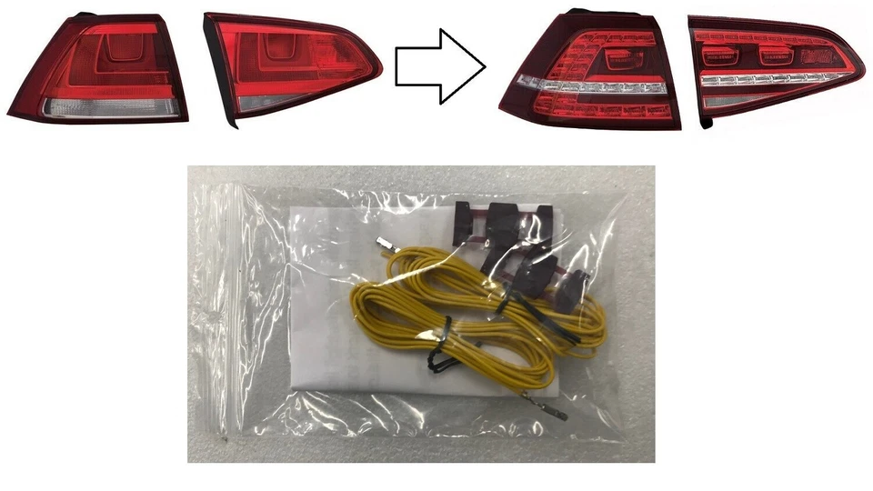 Set di cavi per la conversione a LED per i fari posteriori della VW Golf 7  - Immagine 1 di 1