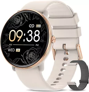 Smartwatch women's men with phone function wristwatch for iPhone Samsung Huawei - Picture 1 of 8