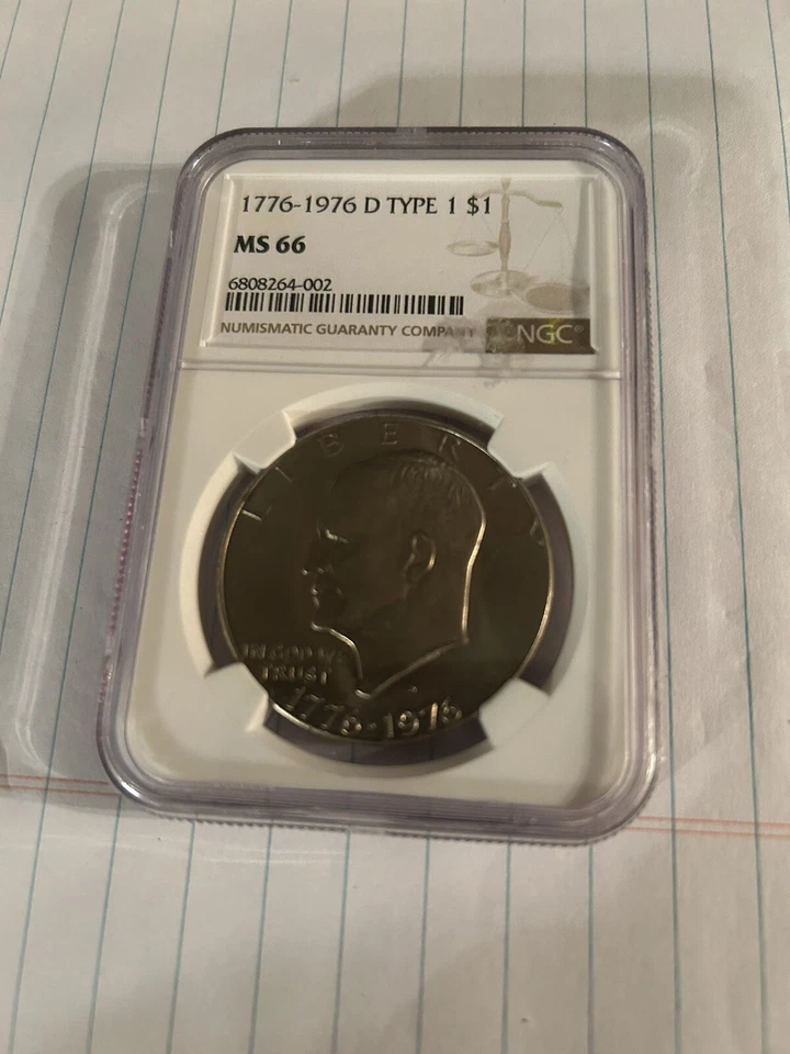 1776-1976-D $1 Type1 Eisenhower  Dollar NGC MS66 - Image 1 of 4