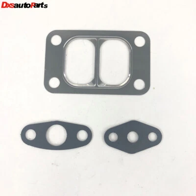 T3 Divided inlet Feed turbo gasket twin scroll stainless steel gaskets 4 Bolts - Image 1 of 4