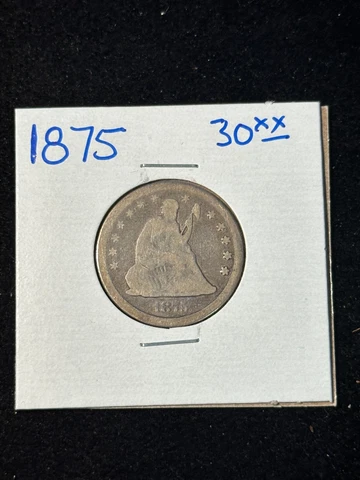 1875 SEATED LIBERTY QUARTER Cover