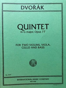 Dvorak, Antonin Quintet In G Major Op 77 (IMC # 2537) - Picture 1 of 1