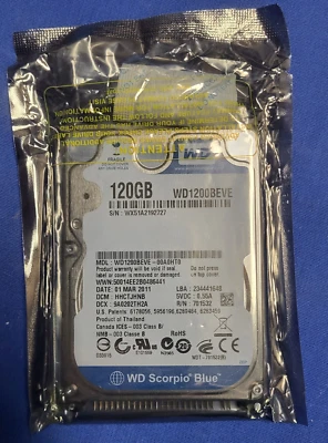 WD1200BEVE-00A0HT0 Western Digital 120GB 5400RPM ATA 100 2.5 inch Scorpio HDD - Image 1 of 2