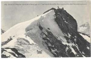 Massif de la Vanoise 38 Pointe de la Sana CPA animée à dos vert écrite non daté - Picture 1 of 2
