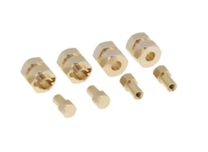Alloy Machined Brass Wheel Hex Adapters 9.5mm Thick for Axial 1/24 SCX24 Crawler - Picture 1 of 1