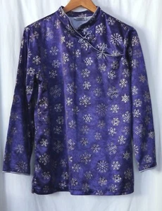 AMERICAN GIRL Girls Purple Sparkle Snowflake Pajamas 43 In Chst Sz XL EXC - Picture 1 of 7